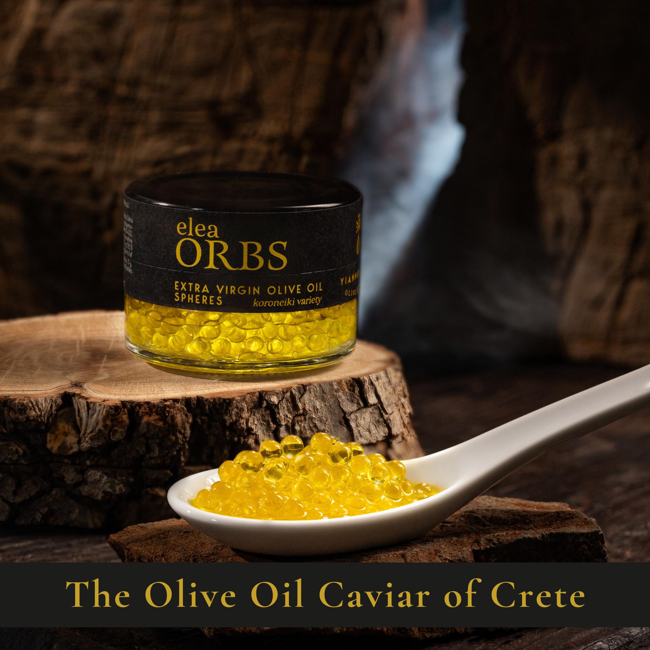 Elea Orbs the olive oil caviar of Crete luxury golden spheres