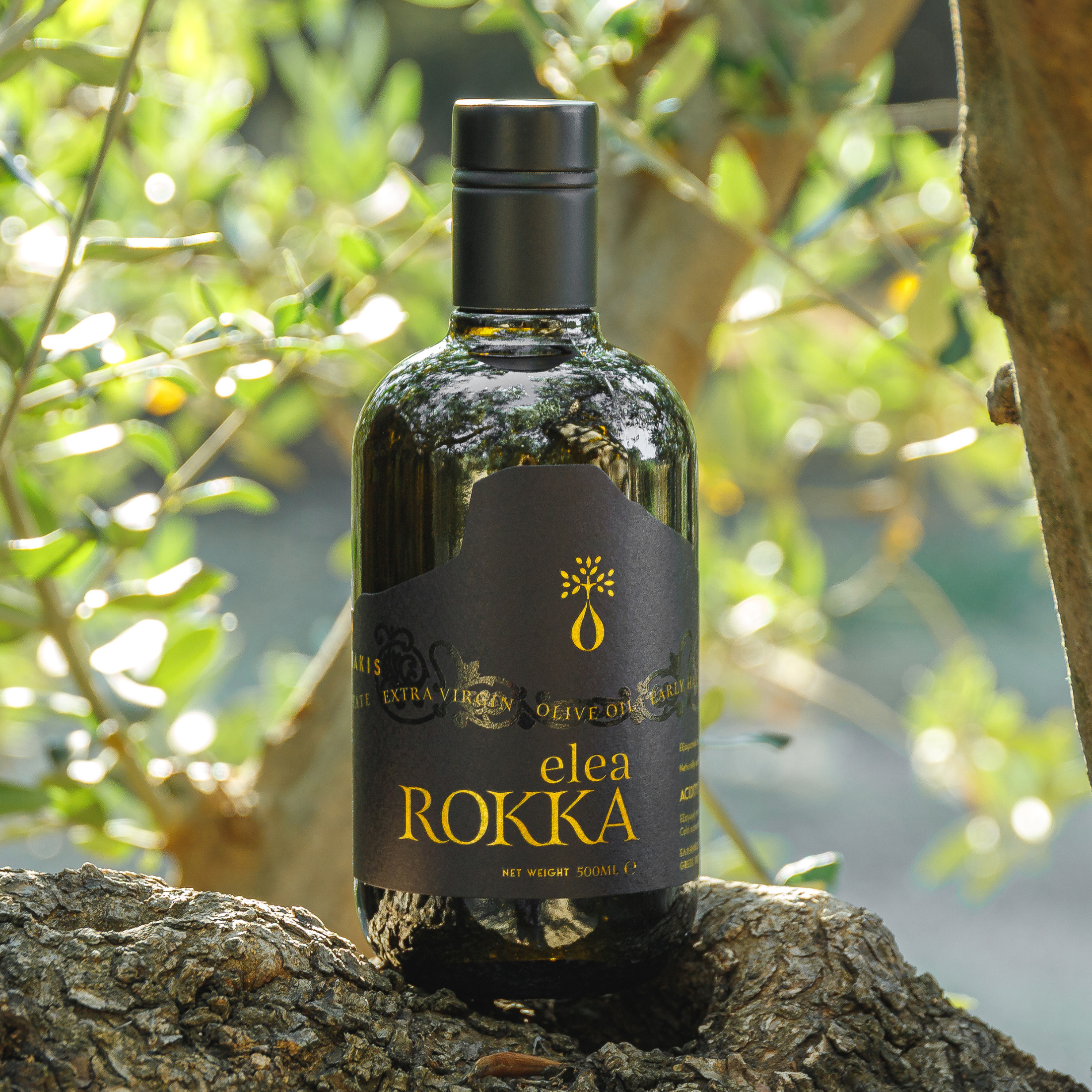 Elea Rokka extra virgin olive oil 500ml bottle by Yiannarakis Olive Estate Crete